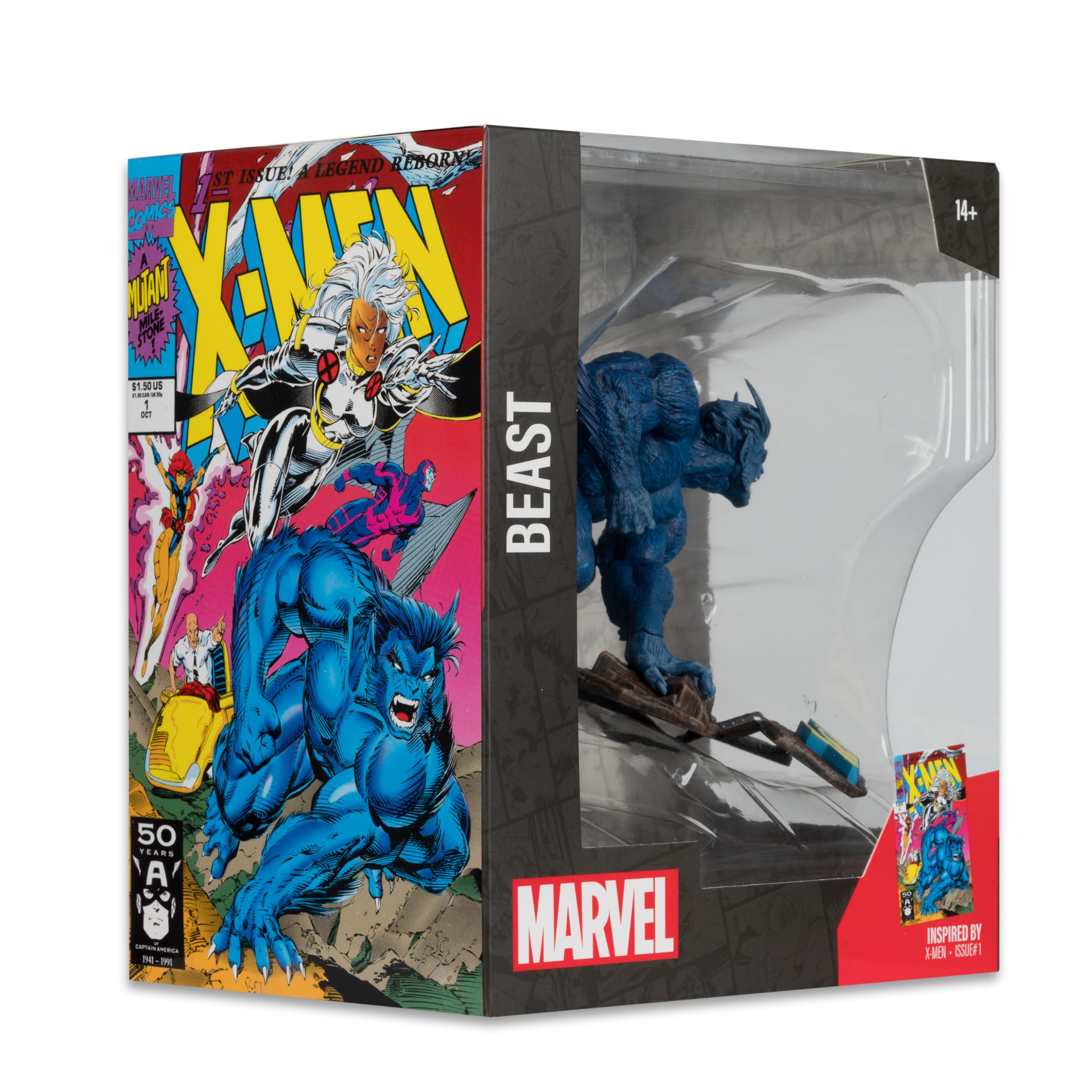 McFarlane Marvel Beast - Juguetes coleccionables a Escala 1:10 con Escena (X-Men #1)