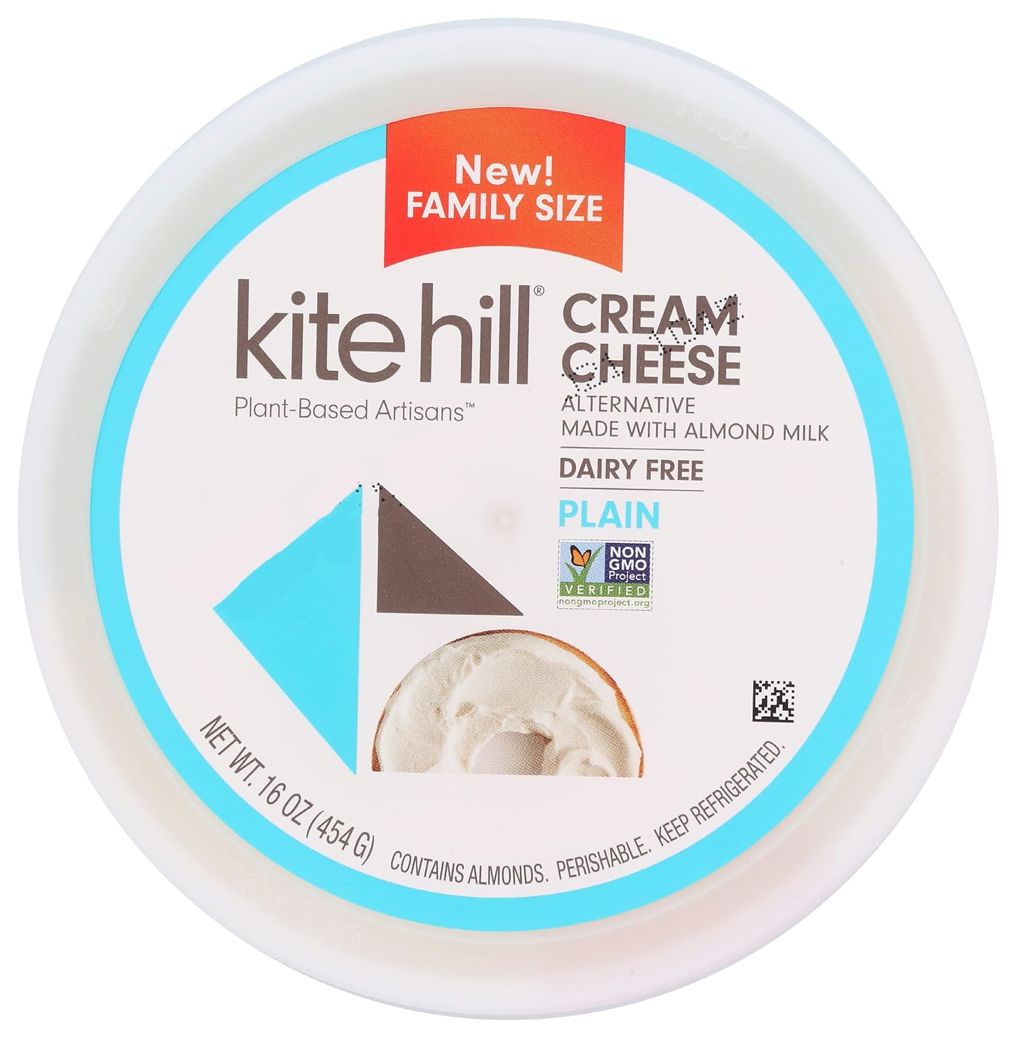 Kite Hill Dairy Free Plain Cream Cheese, 16 OZ