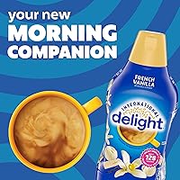 Vista 147 de International Delight Crema de café, caramelo macchiato, crema saborizada refrigerada, botella de 32 onzas líquidas