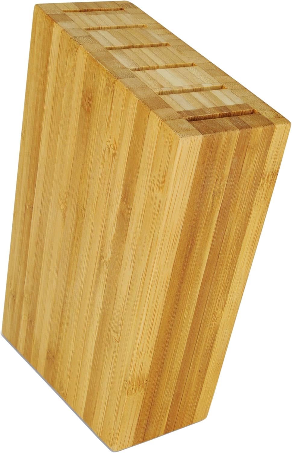 Shun Bamboo Steak Knife Block & 6-Slot Holder for Kitchen Chefs