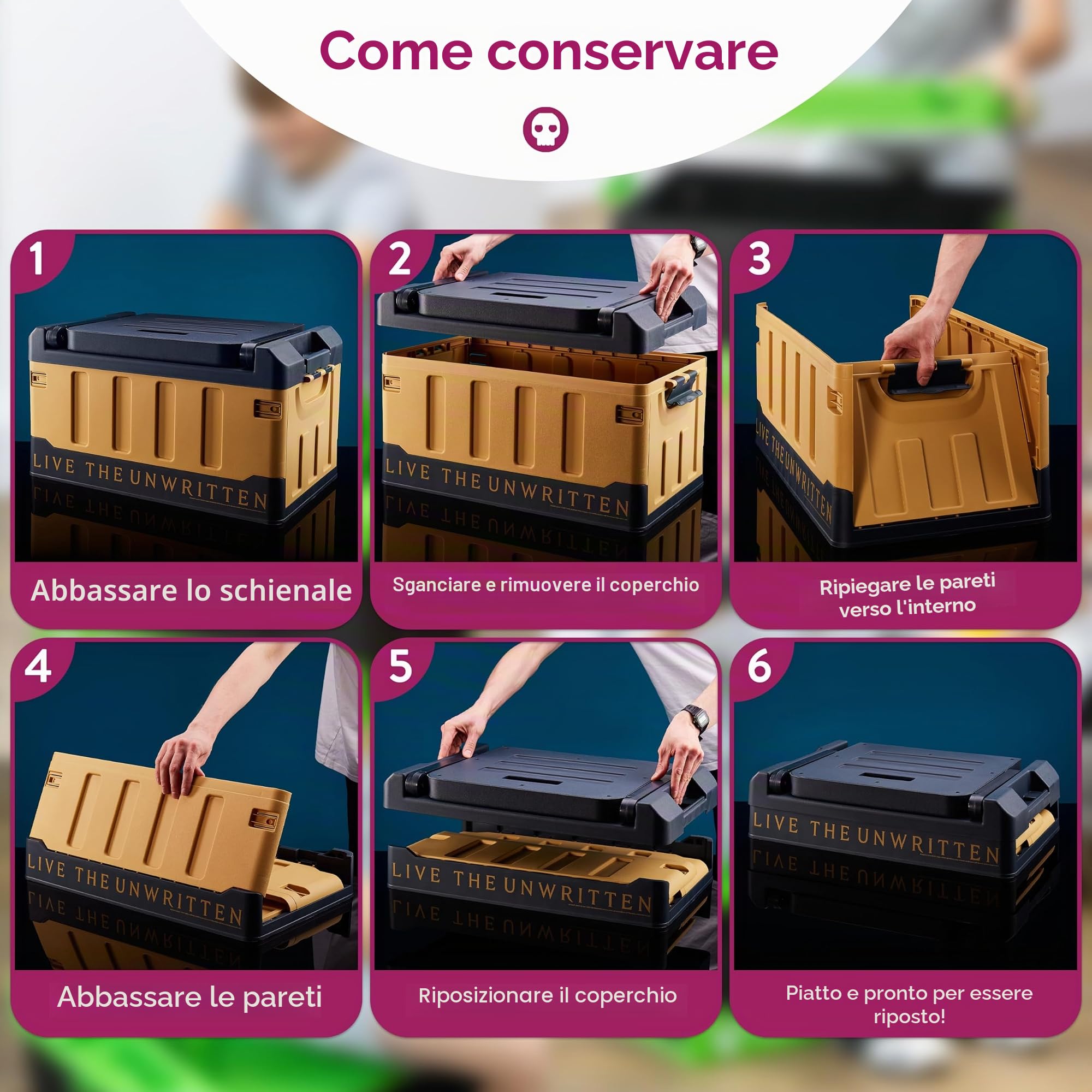 Numskull Xbox Scatola Portaoggetti 2-in-1 e Sedia Pieghevole – Organizzatore con Coperchio e Maniglie per Camerette – Merchandising Ufficiale Microsoft