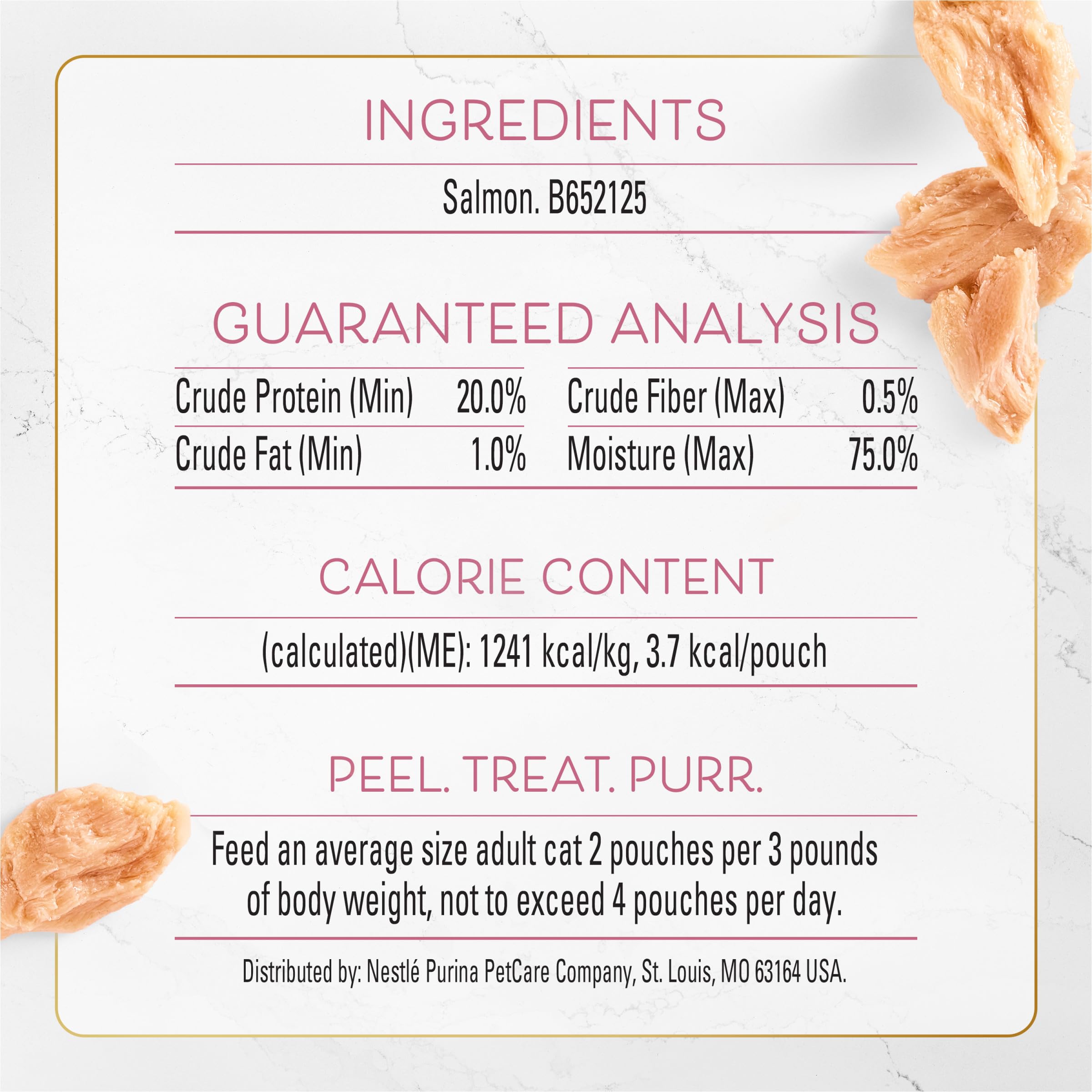 Purina Fancy Feast Purely Natural Hand-Flaked Salmon Cat Treat- 1.06 pouch (5 count)