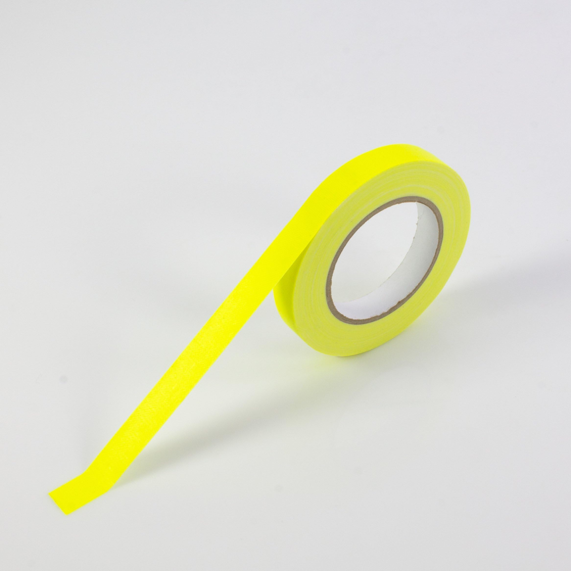 showking UV Active Adhesive Tape 19mm x 25m, water-repellent, neon yellow - Duct Tape/Blacklight Decoration/Neon Tape