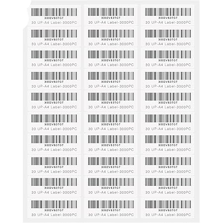 30 UP - A4 Style Self Adhesive Label 2-5/8''x1