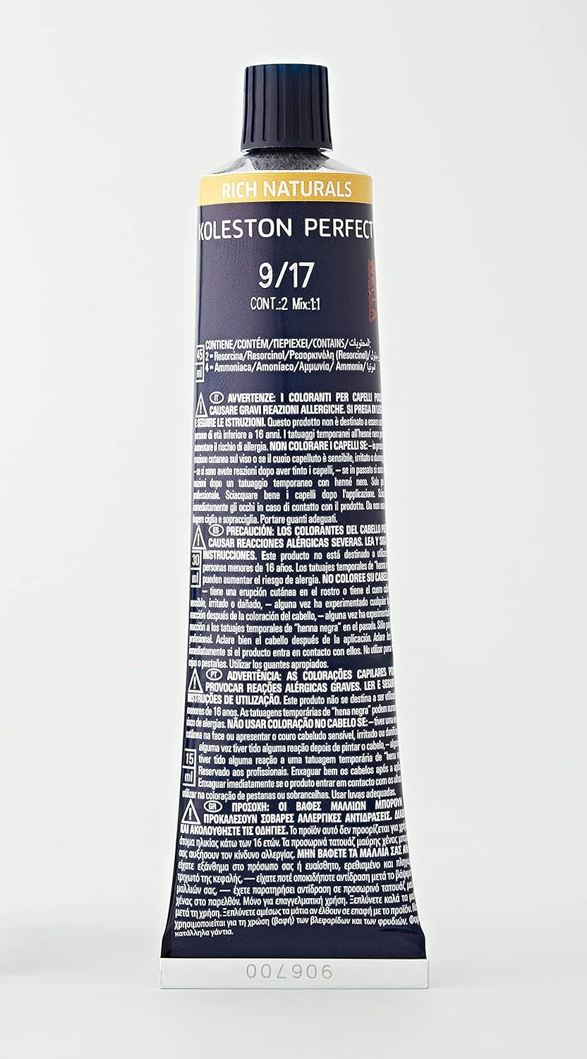 9/17 Very Light Blonde Ash Brown Wella Koleston Perfect Me+ Rich Naturals 60ml, 60 ml (Pack of 1) - Image 4