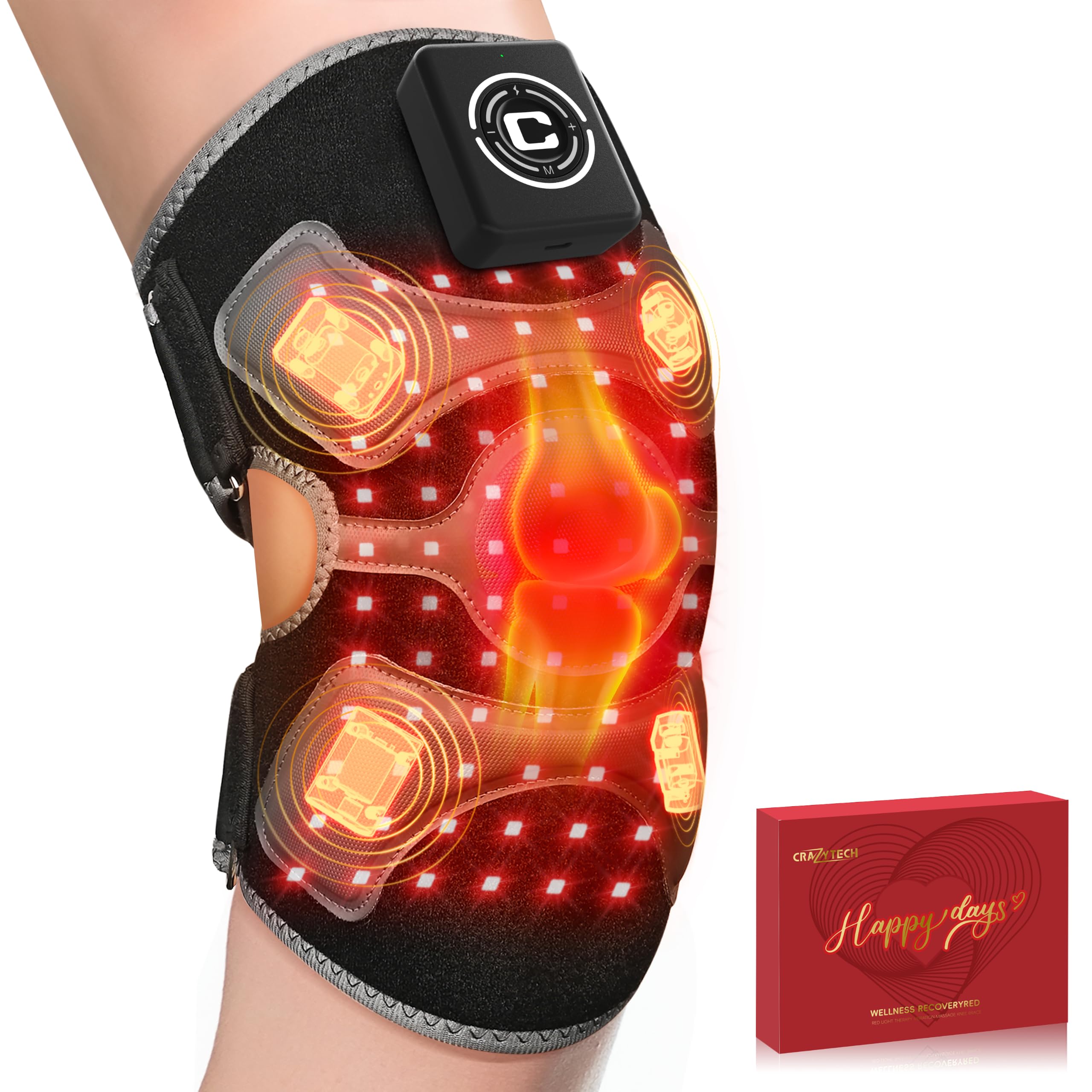 Amazon.com: CRAZYTECH Red Light Therapy & Vibration Massage Knee