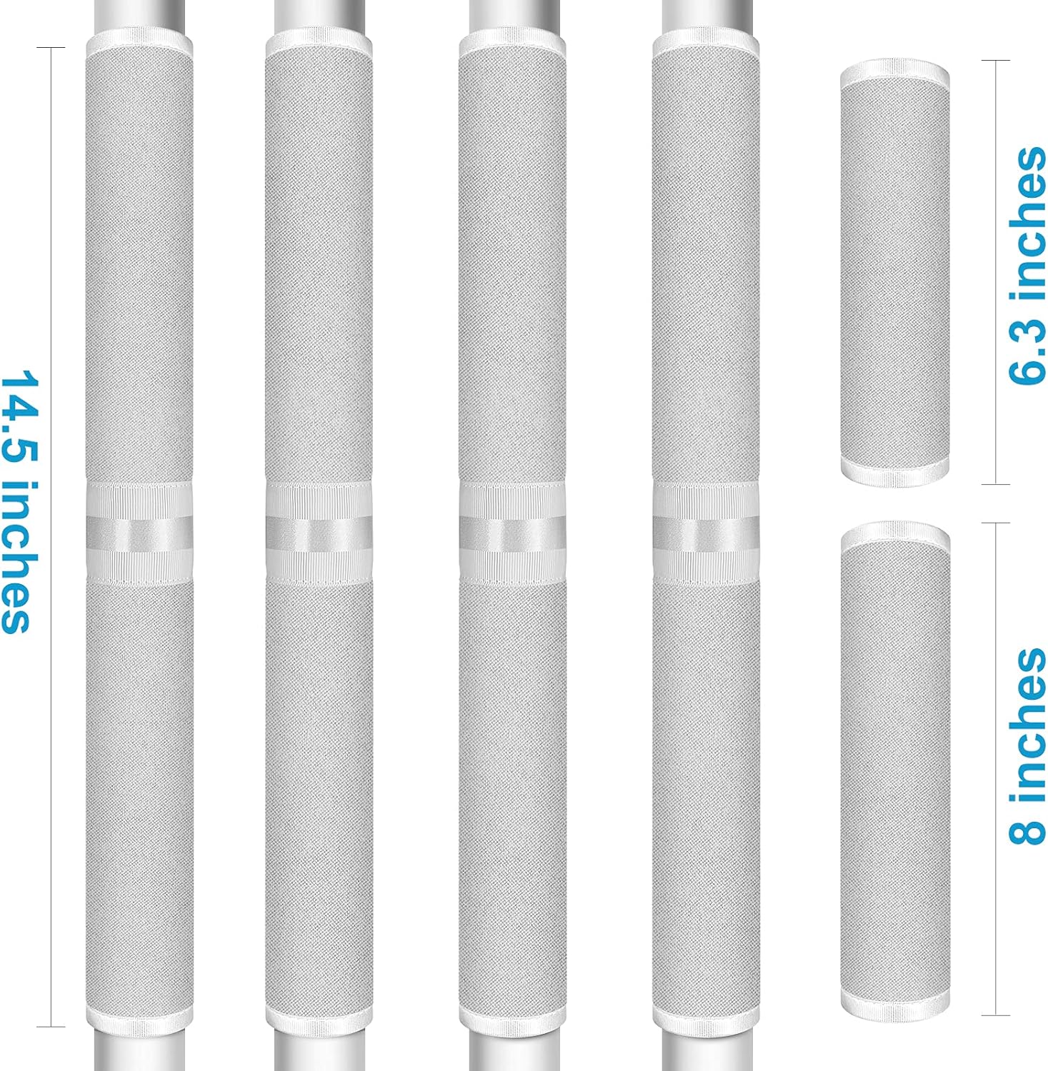 Refrigerator Door Handle Covers, 6 PCS, Keep Your Kitchen Appliance Clean from Food Stains, Smudges, Drips, Oil, Washable and Form-Fitting, Protector for Fridge, Ovens, Dishwashers (Light Grey) thumbnail