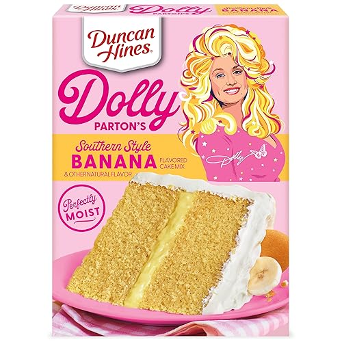Duncan Hines Dolly Parton's Favorite Southern Style - Mezcla de pastel con sabor a plátano, 15.25 onzas
