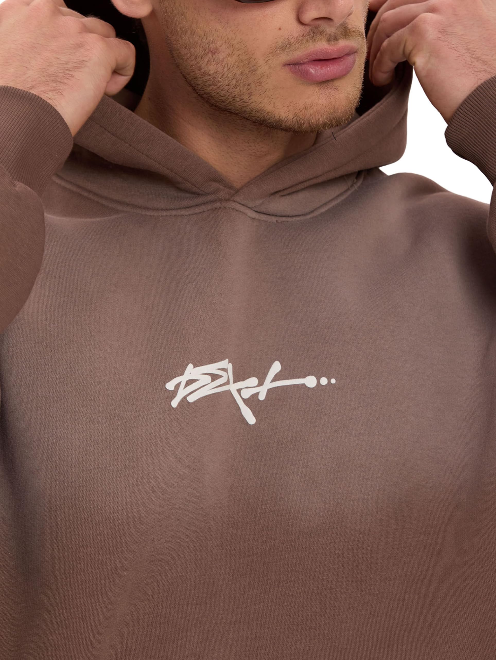 Redbridge by Spruce Oversize Felpa con cappuccio con stampa e tasca a marsupio, casual, felpa con cappuccio