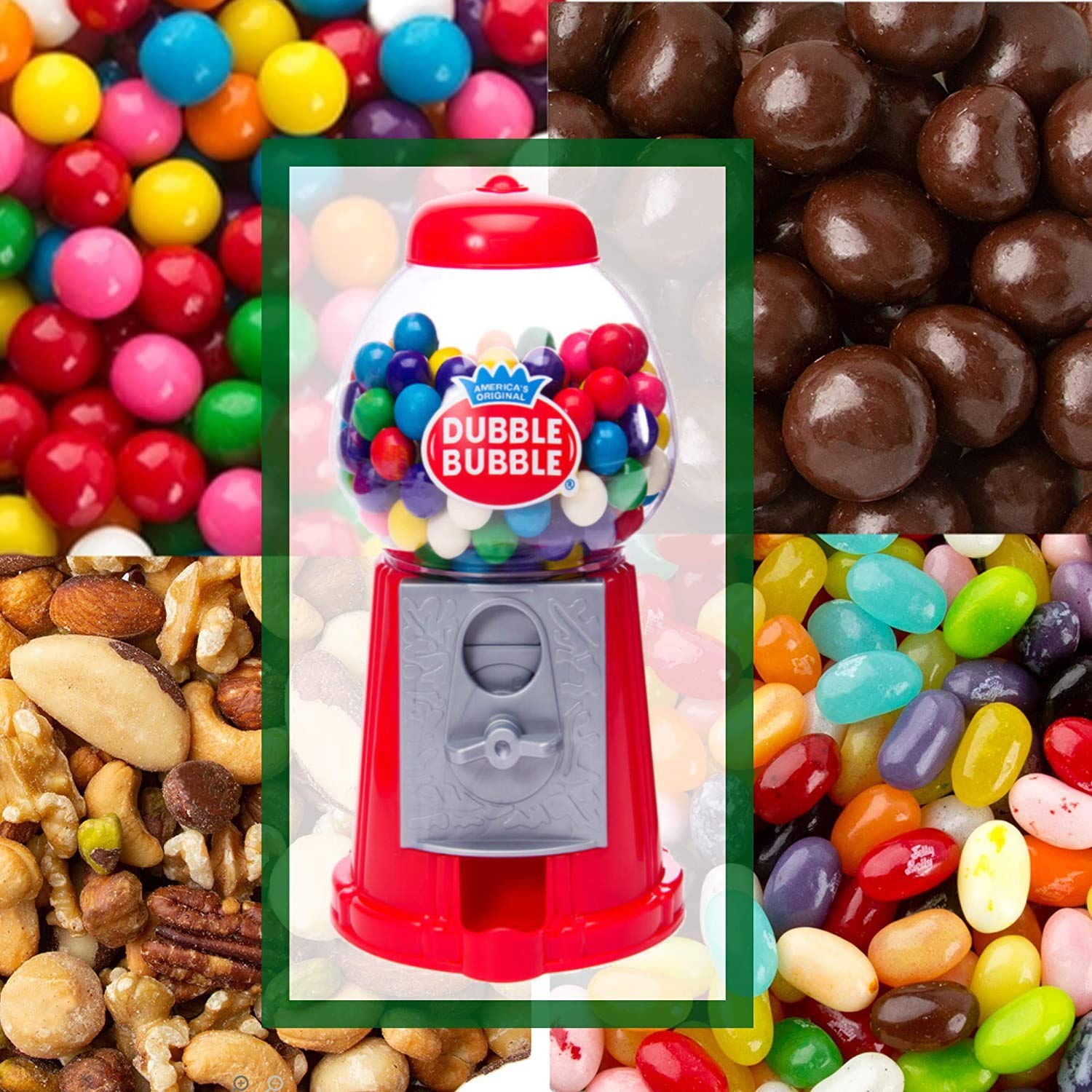 7" Coin Operated Mini Gumball Machine Toy Bank Dubble Bubble Classic