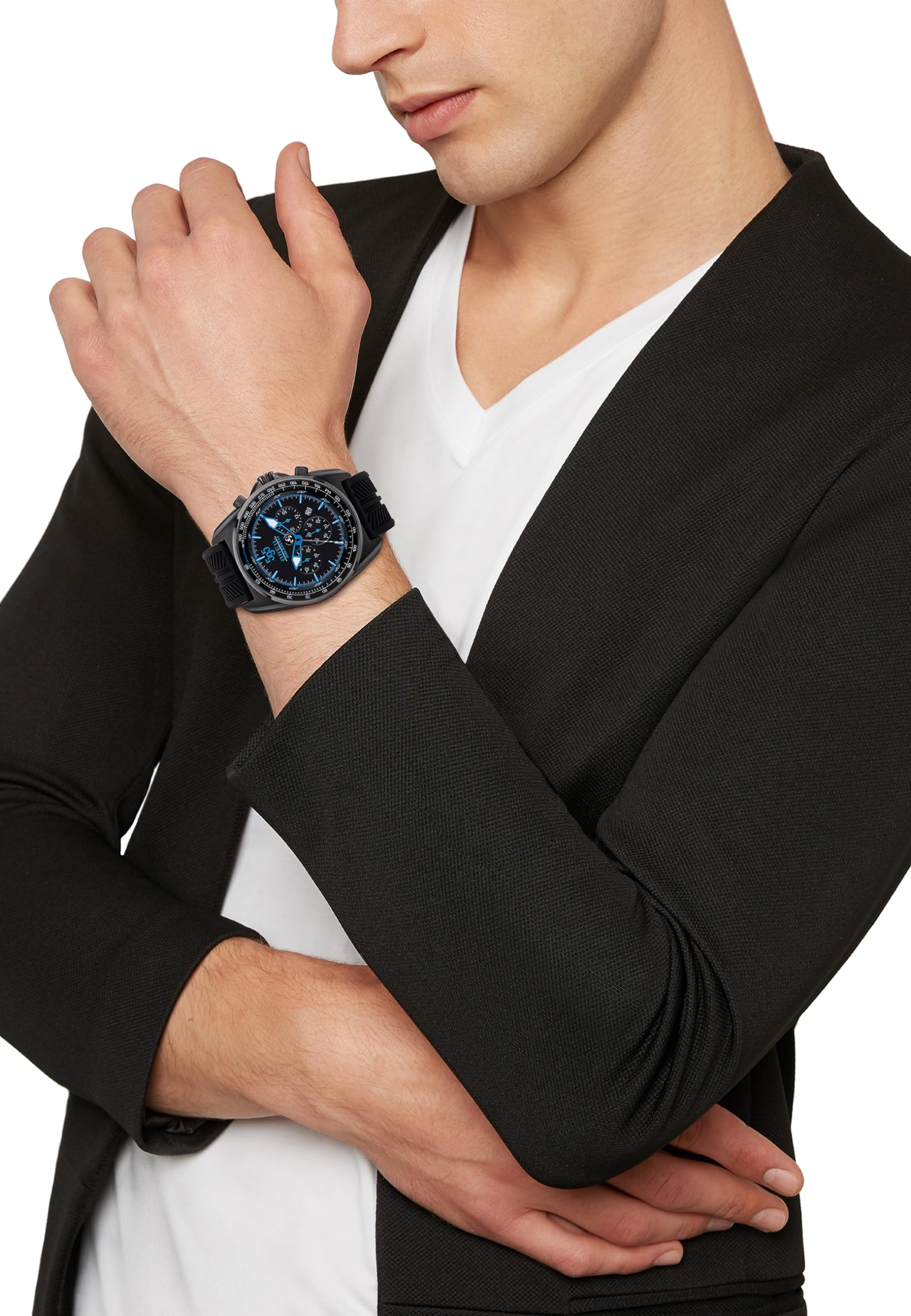 Breil Uhr Herren, Armband aus Farbiger Stahl, Gehäusedurchmesser 43 cm | Sammlung ABARTH, Uhrwerk Quartz Analog, Wasserbeständig bis 100 Meter, Schmuck als Geschenkidee Herren