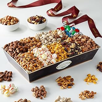 Broadway Basketeers Sympathy Nuts Gift Basket – Premium Nuts & Sweets Snack Assortment – Corporate Bereavement Care Package – Sympathy Gift Baskets for Adults, Colleagues & Clients