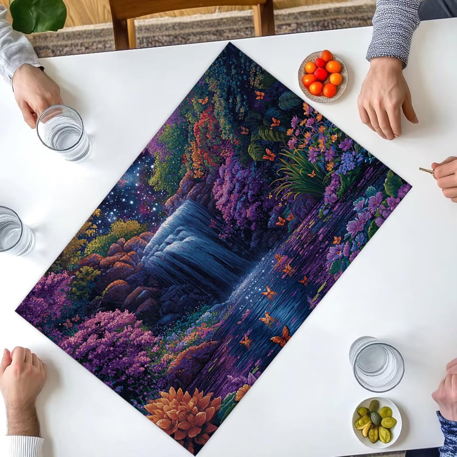 Puzzle 2000 elementów dla dorosłych puzzle dla dorosłych 2000 elementów puzzle wymagające i drażniące mózgi edukacja gra dla całych prezentów dla mężczyzn, motyw puzzli: (wodospad motyla) h-355
