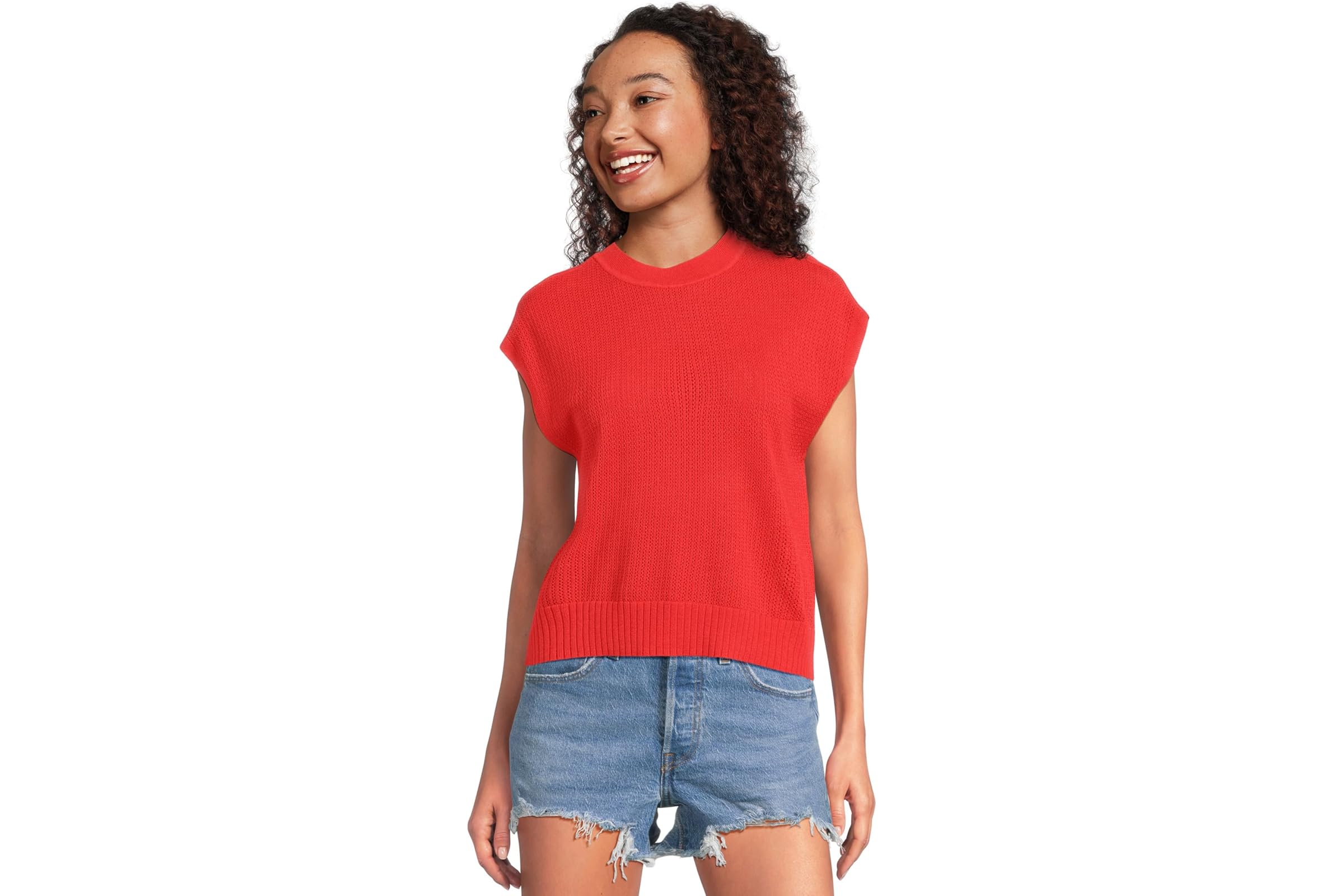 Lilla P Short Sleeve Crewneck Sweater