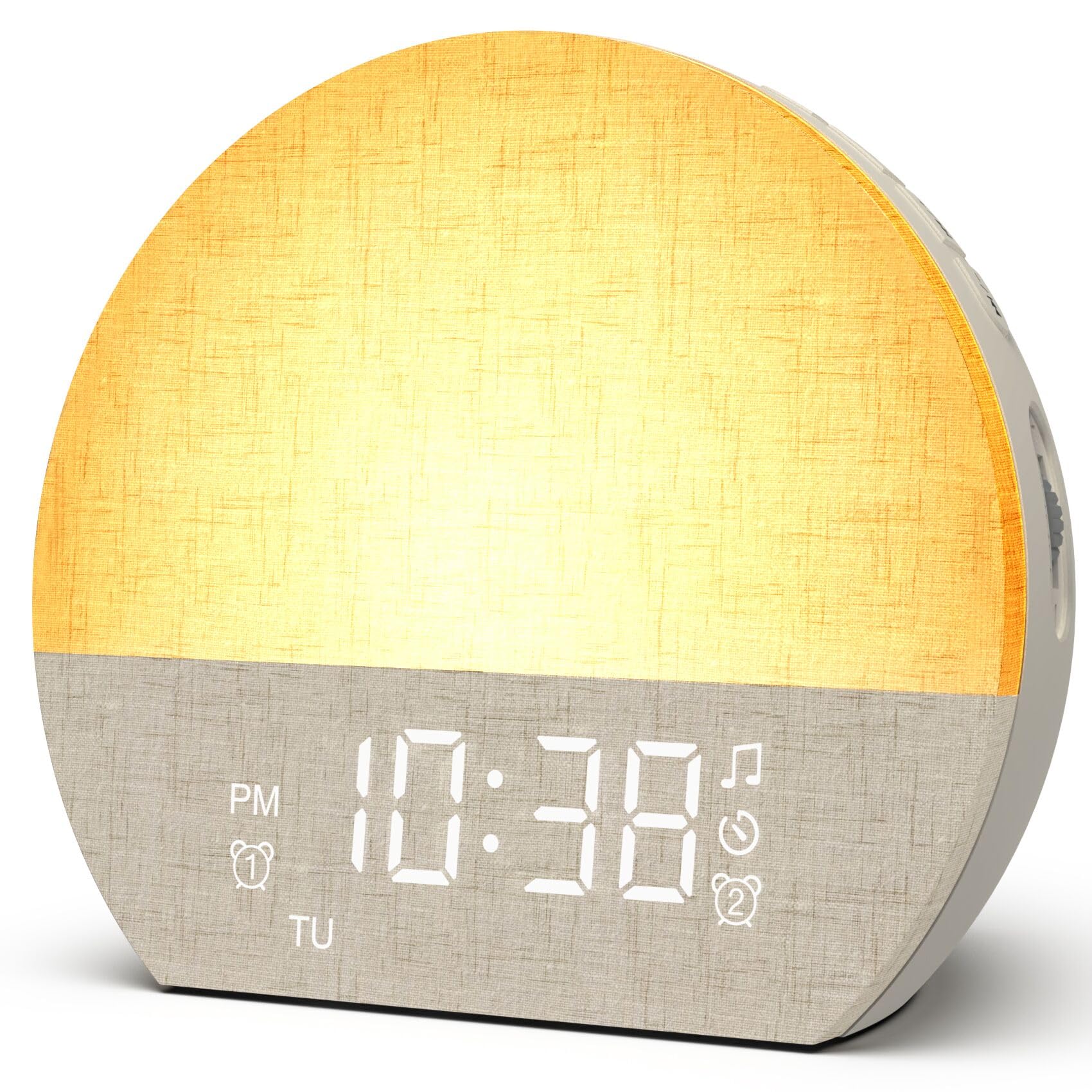 Wake Up Light Sunrise Alarm Clock,Alarm Clocks Bedside with Dual Alarms