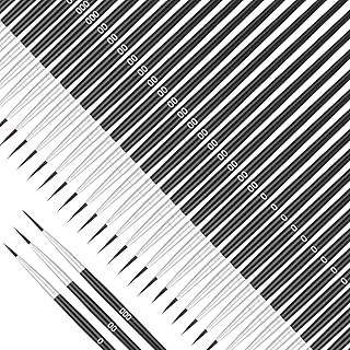 60 Stück Feine Pinsel Set Dünne Pinsel mit 3 Größen #0#00#00#000 PinselMalen Nach ZahlenPinsel Fein Malen Nach ZahlenPinsel für Acryl Aquarell Modellbau Basteln Gesichtsbemalung
