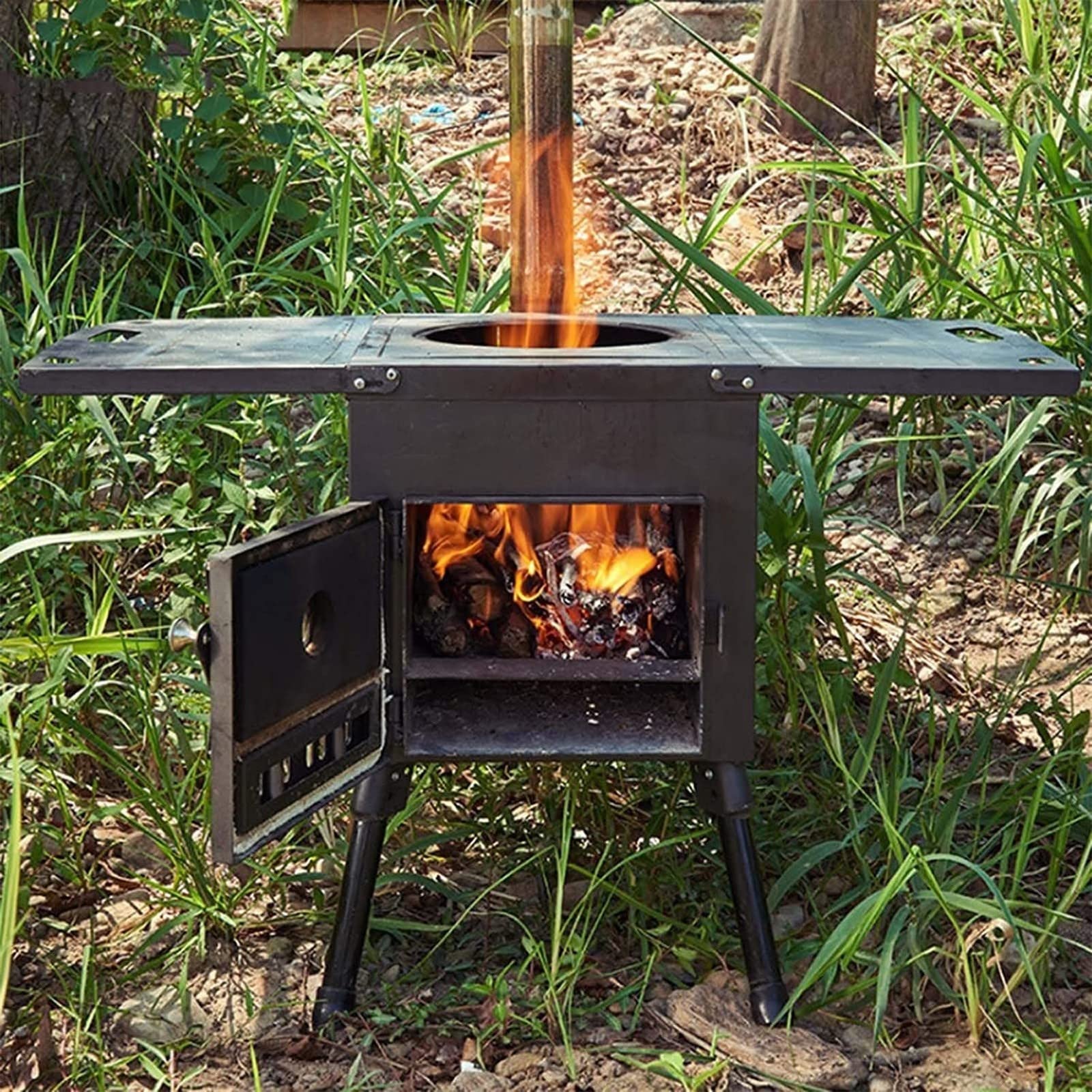 tent kachel hout Camping kachel, raket buiten hout, mini camping tentverwarmer, hobo middelgrote kachels, inclusief schoorsteen pijp(Color:B,Size:M) Sport & outdoor Höhe am Fahrzeug:250cm Here's A Pop-Up Motorcycle unsold-sku-speedo map