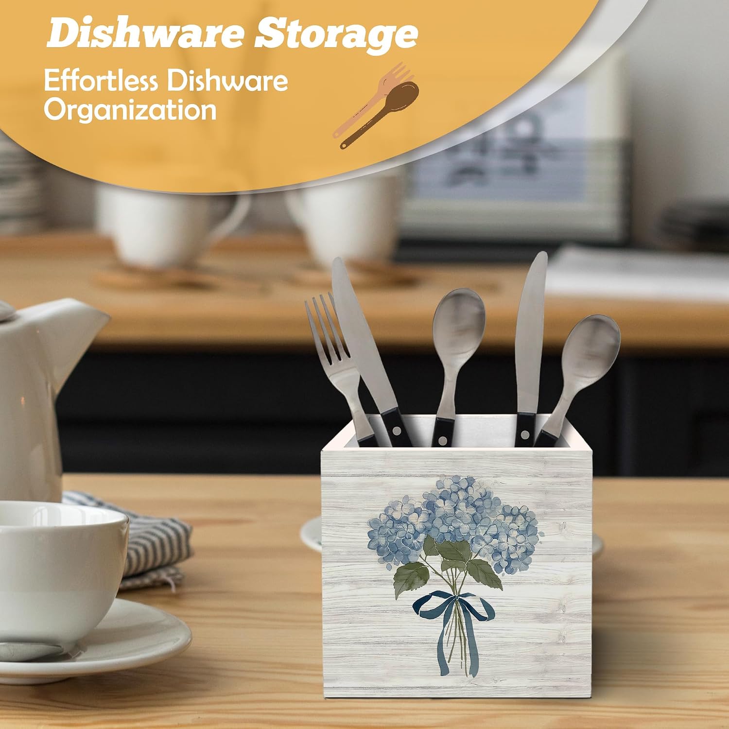 Hydrangea Floral Pen Holder Organizer for Desk Accessories image 5