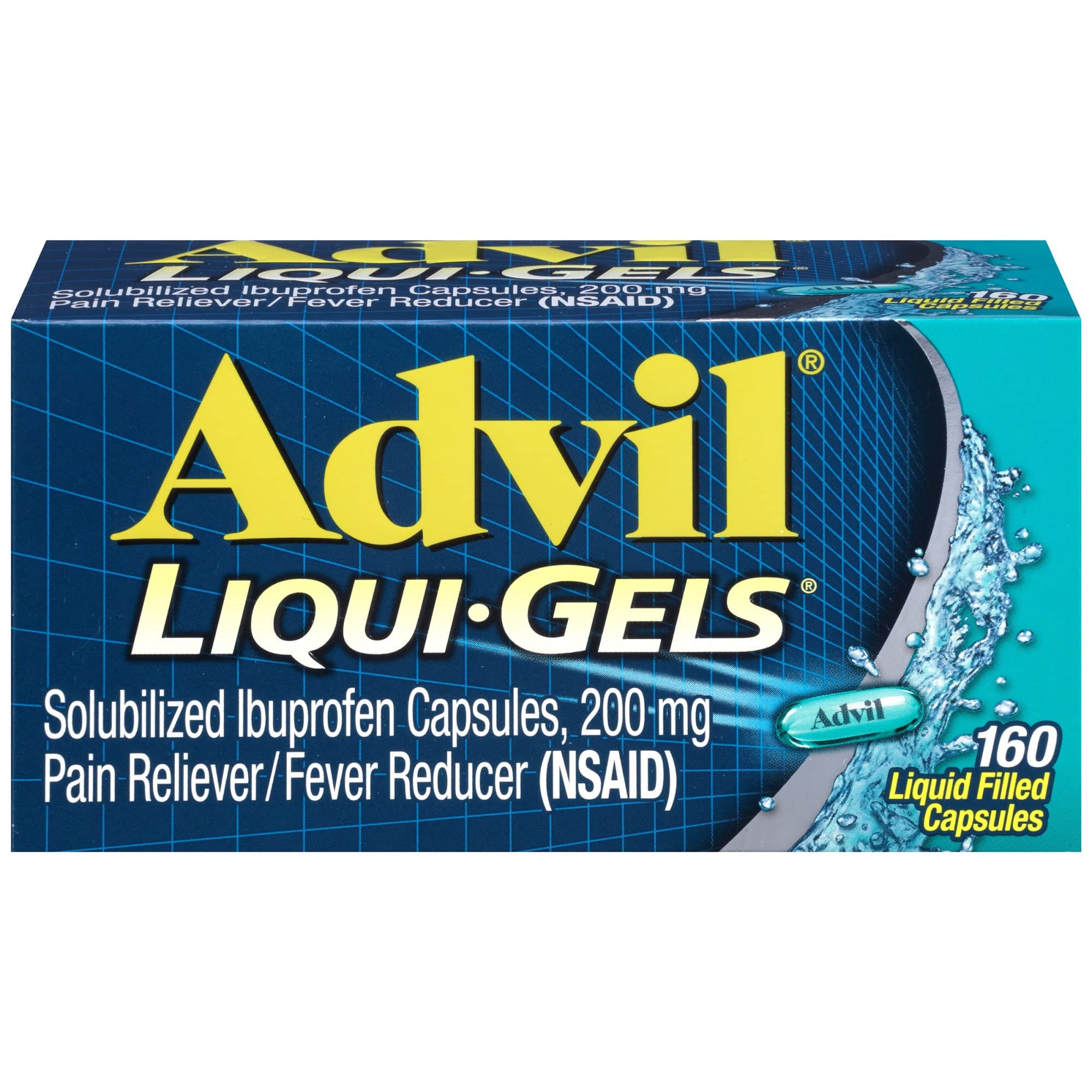 Advil Liqui-Gels Liquid Filled Capsules, 200 mg - 160 ct, Pack of 2