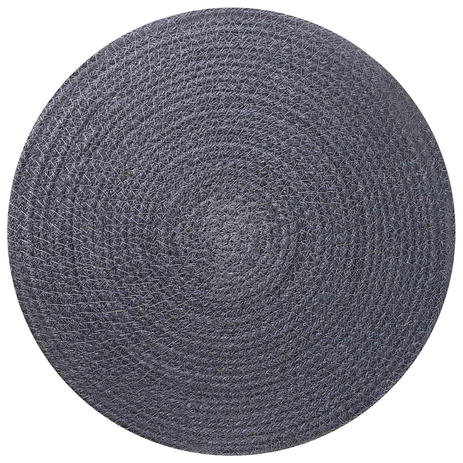 Jute podkładki stołowe, 12 szt., ciemnoszare, Ø 30 cm