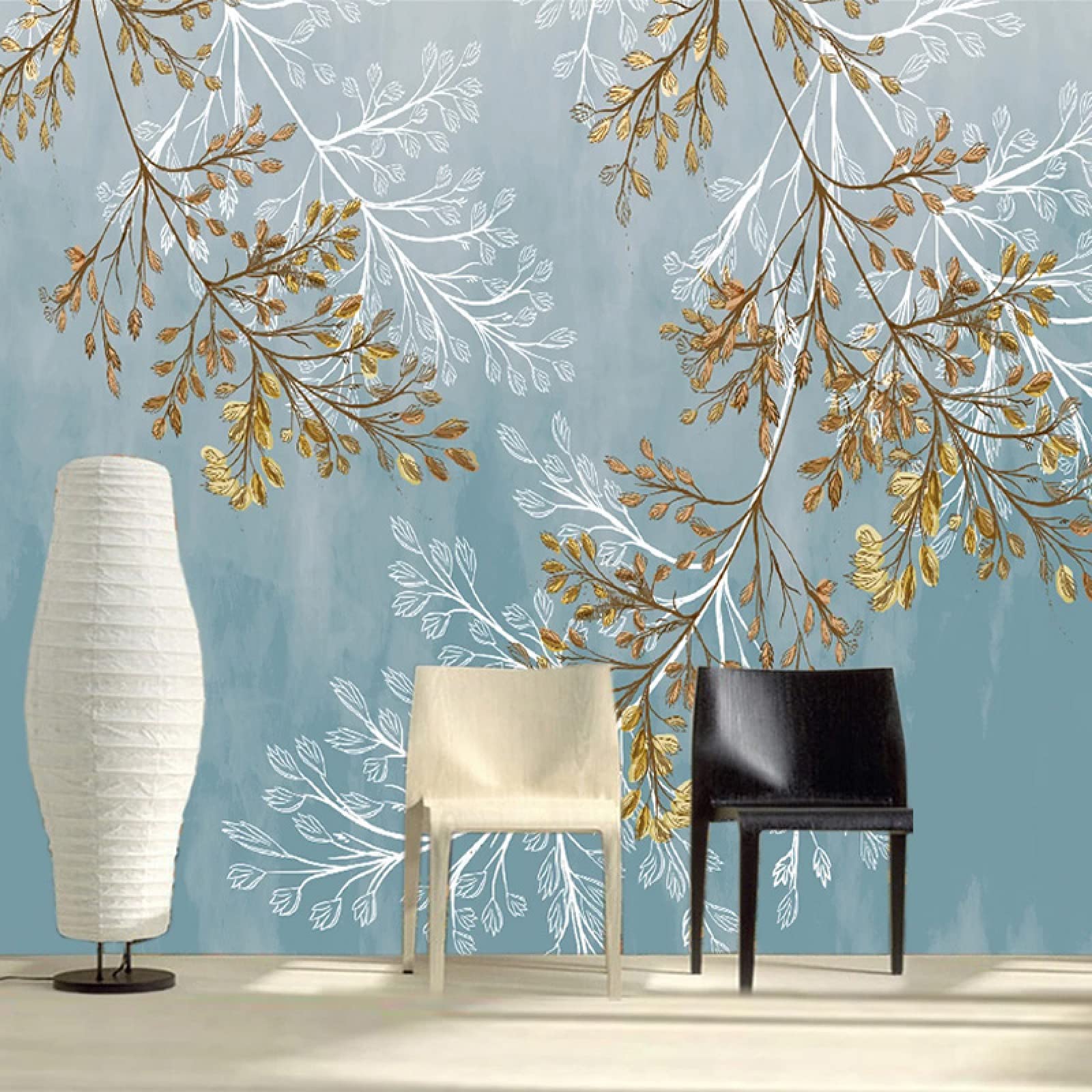 Fresque murale salon et chambre papier peint 3D branches modernes art abstrait