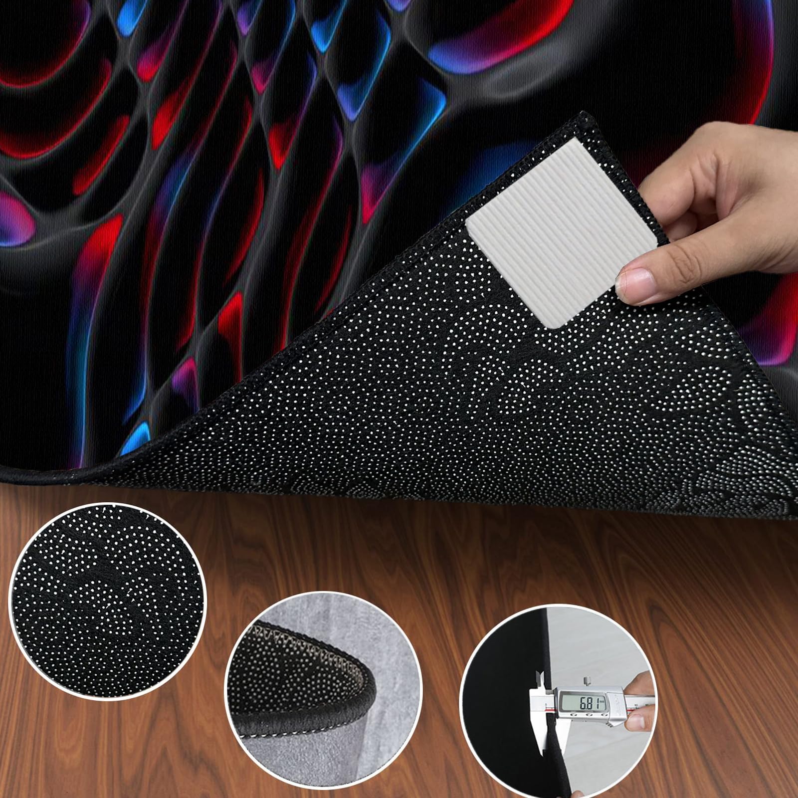 Tapis Insonorisé Batterie, Tapis de Tambour antidérapant, 110 x 80 cm Tapis de Sol Drum Mats, Tapis de Batterie électronique, Couverture de Tambour Tapis Batterie Acoustique Insonorisant