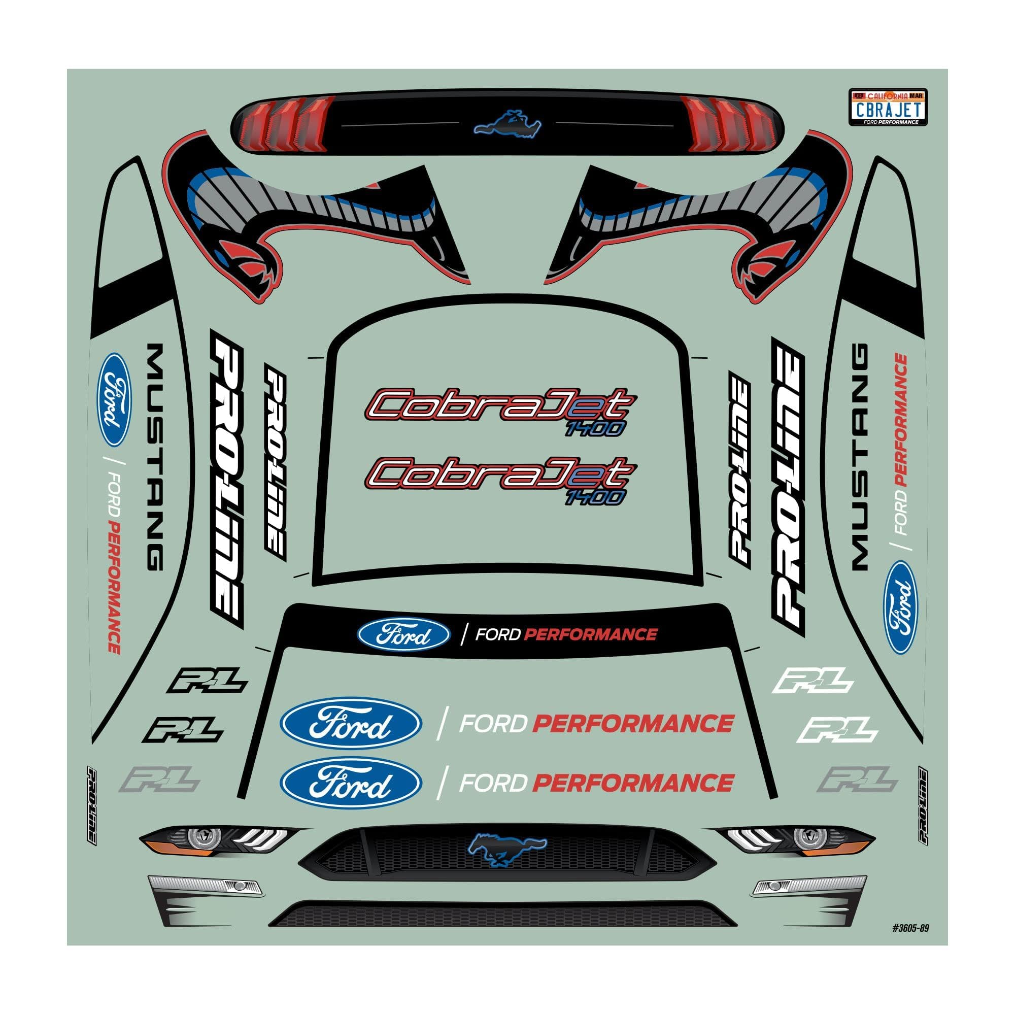 Pro-line Racing 1/16 '21 Mustang Cobra Jet Clr Bdy Losi Mini Drag PRO360500 Car/Truck Bodies Wings & Decals