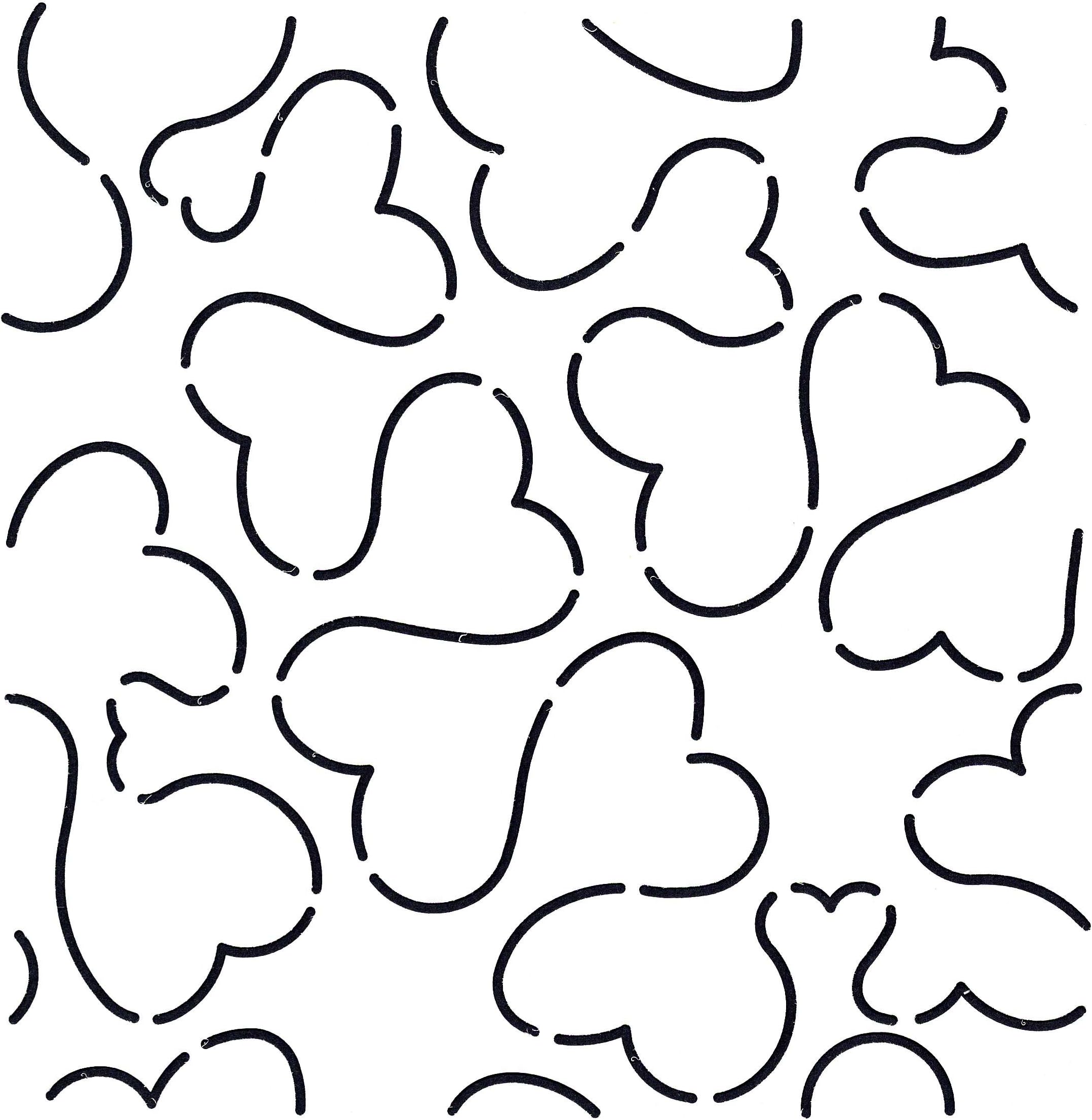 Quilting Creations Heart Stipple Quilt Stencil