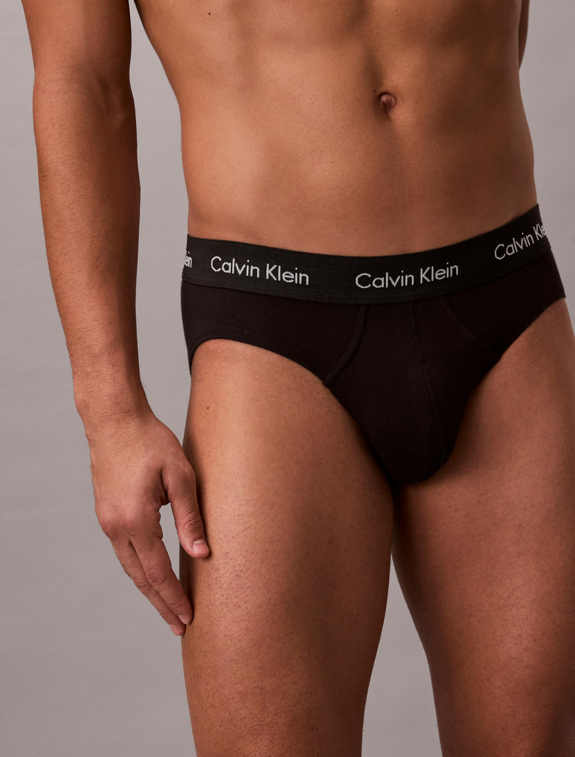 Calvin Klein Męskie majtki biodrowe, zestaw 3 sztuk, 1 x czarne, 1 x niebieski cień, 1 x kobaltowa woda, M, Czarny, S