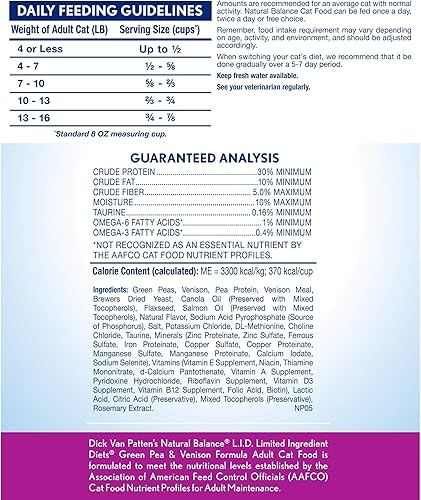 Miniatura 55 de Comida seca para gatos Natural Balance, con ingredientes limitados, Negro/Gris