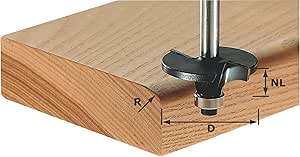 Festool 42mm x 14mm x 54mm Profile Router Bit (6mm Radius, 8mm Shank)