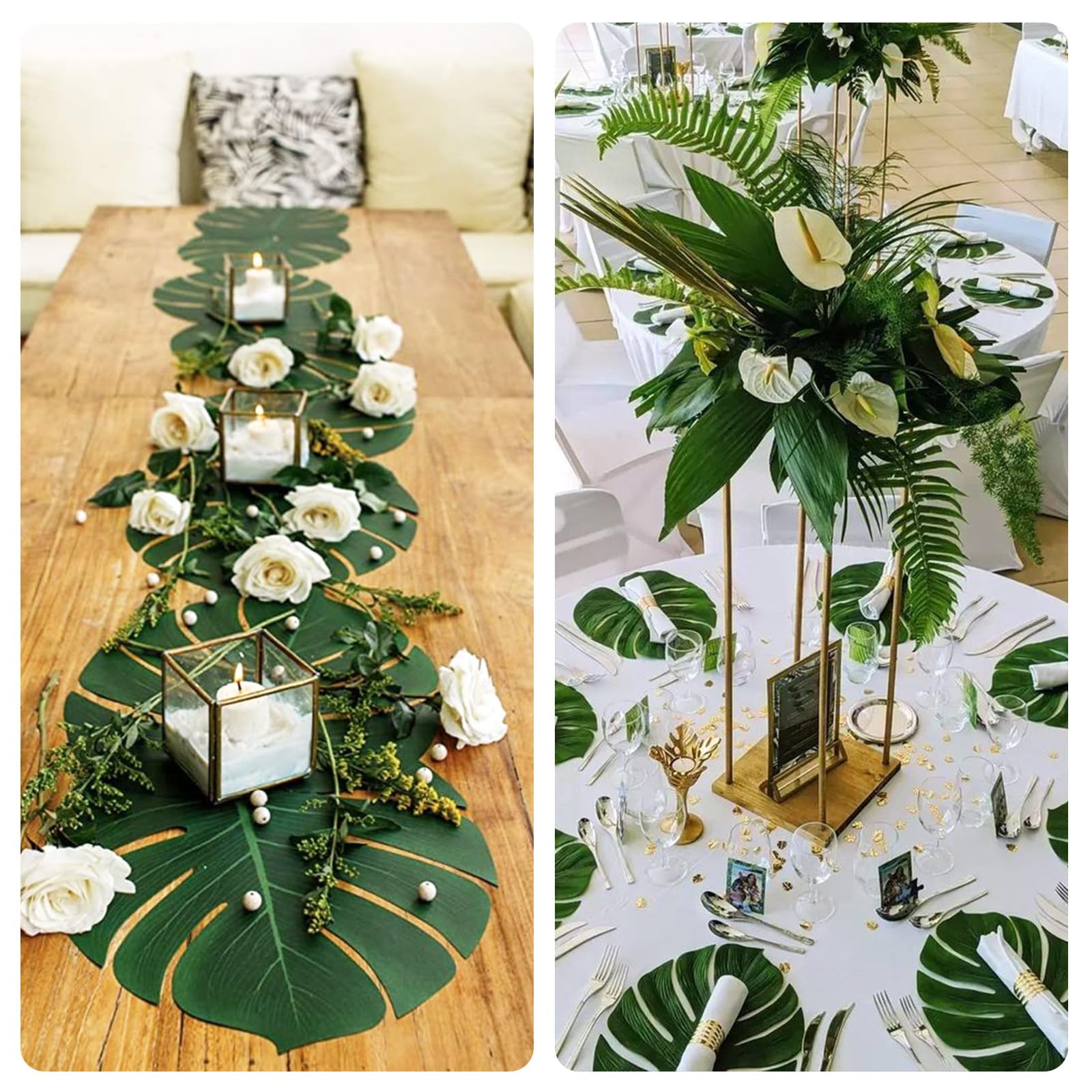 Tropical Monstera Leaves - Party Decorations -6