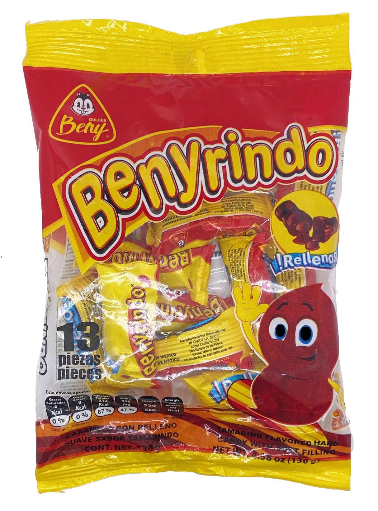 Benyrindo Tamarind Flavored Candy 4.58OZ BAG 13PCS