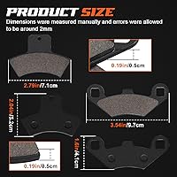 Vista 2 de Pastillas de freno delanteras y traseras de repuesto para Polaris Sportsman 500 335 400 500 4 x 4 RSE HO Scrambler 400 Trail Blazer 250 Scrambler