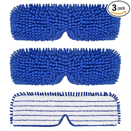 Conliwell 3 Pack Microfiber Flip Mop Refills, Mop Replacement Head, Dry Wet Flip Flat Dust Mop Pads, Microfiber Pros Reusable Pads Machine Washable