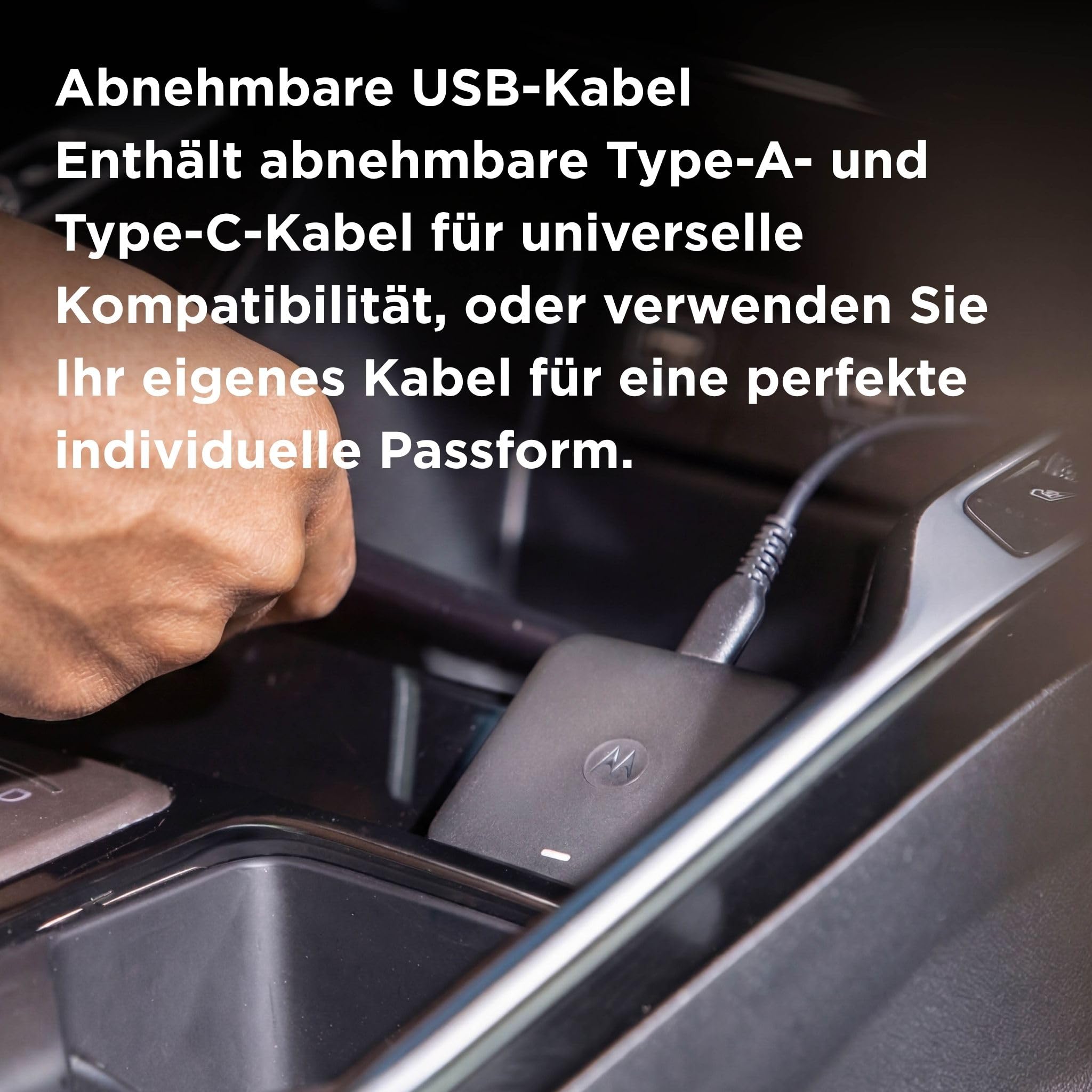 Motorola Drive MA2 Wireless Android Auto Adapter – entwickelt von Google | Wi-Fi 5 GHz | Automatische Bluetooth-Verbindung | USB-A und USB-C | Multipoint
