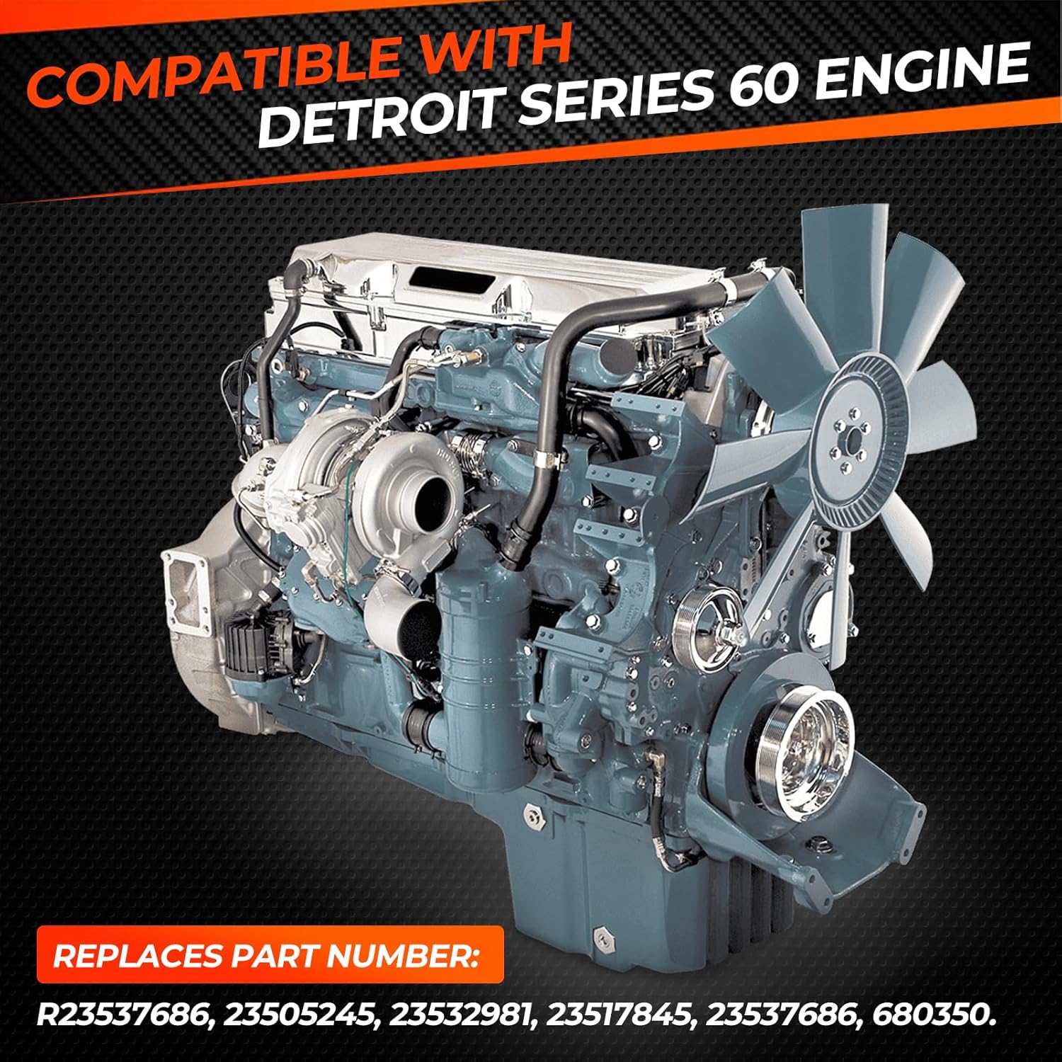 Engine Fuel Pump Assembly Compatible with Detroit Series 60 Engine Replaces # R23537686 23505245 23532981 23517845 23537686 680350