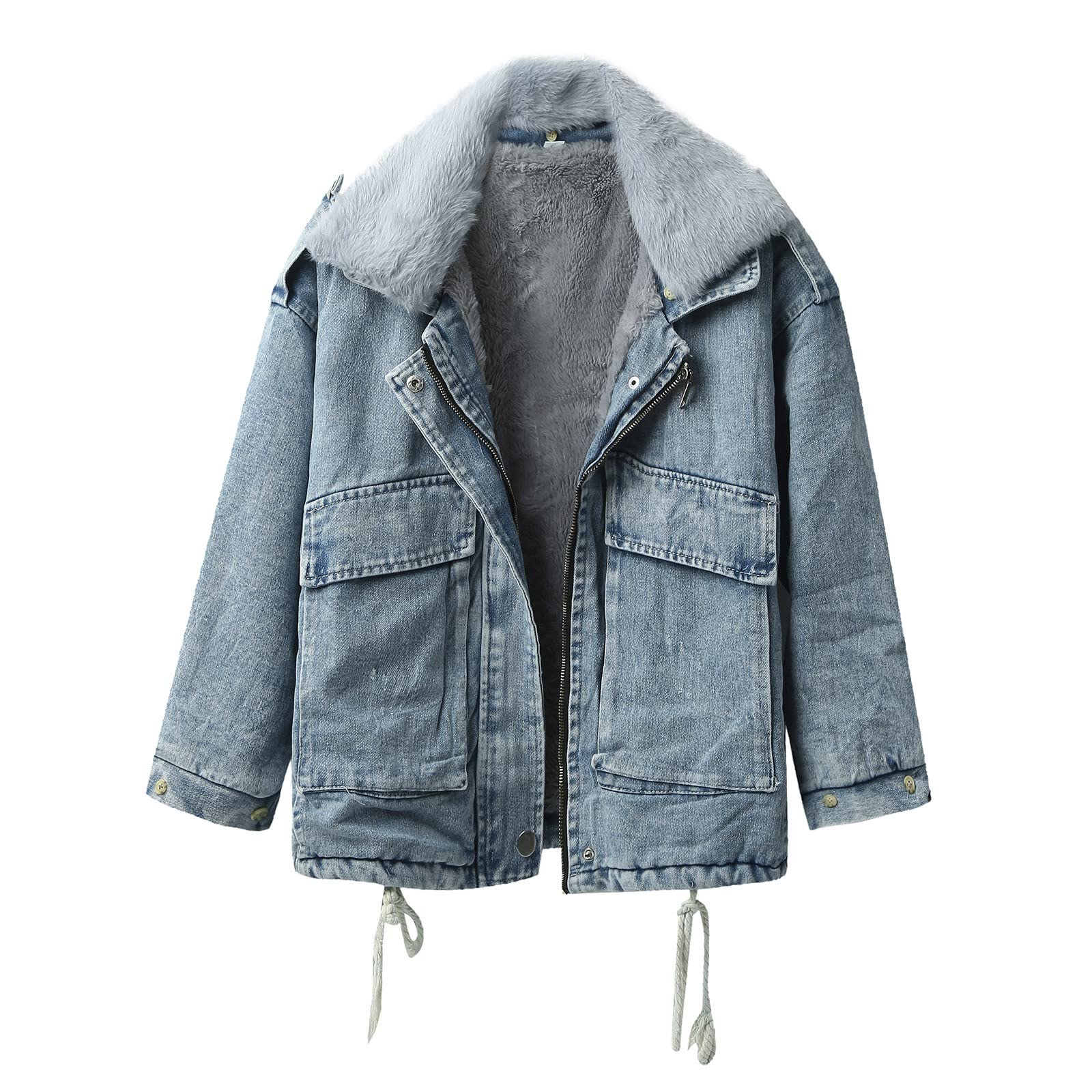 jeansjack, overhemdkraag, lange mouwen, color denim | Jeansjassen | Jassen