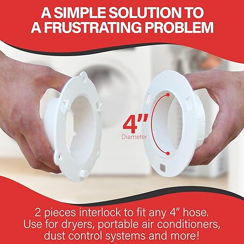 Miniatura 7 de LG 383EEL9001L - Kit de ventilación lateral original OEM para secadoras y secadoras de gas o eléctricas LG de liberación rápida, manguera de