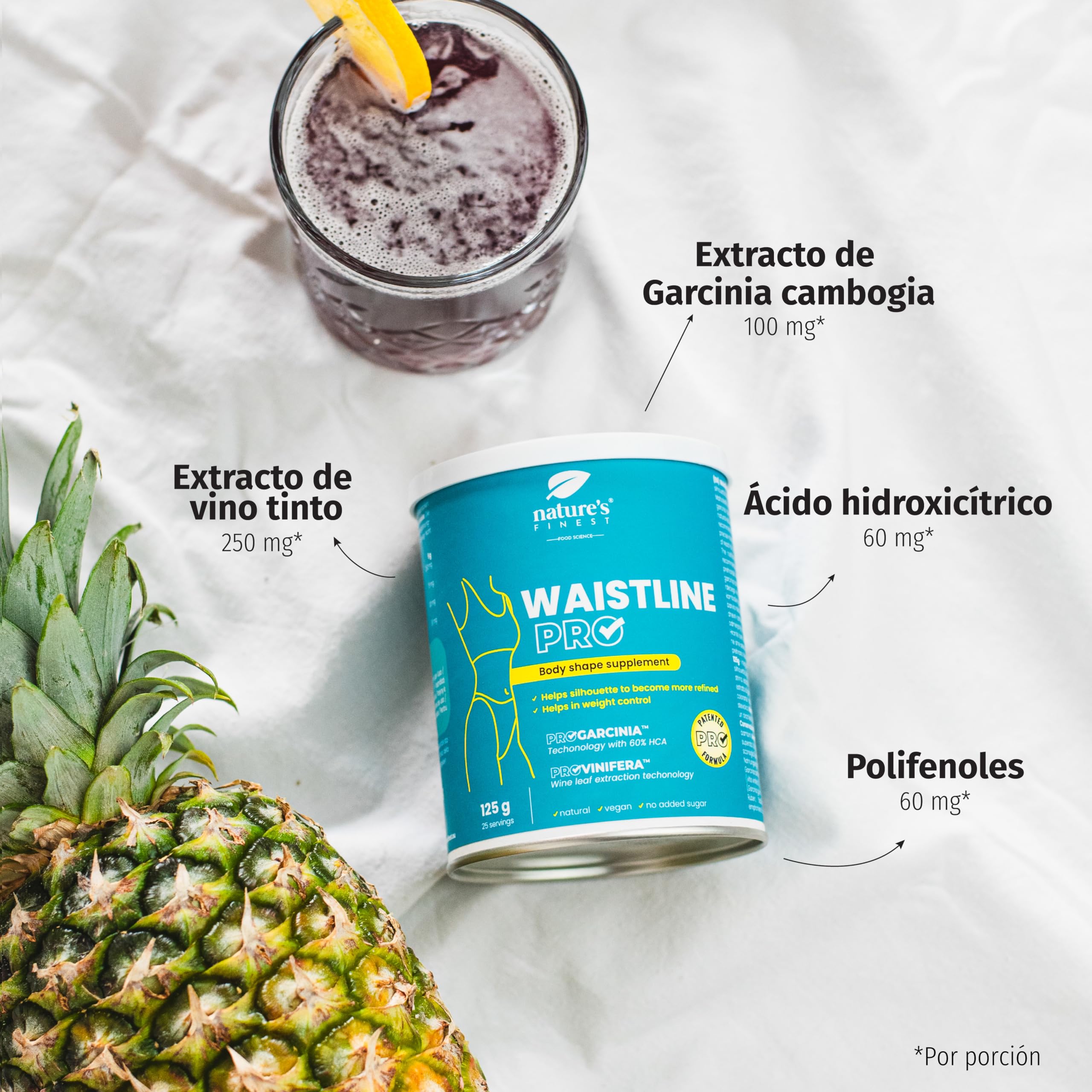 Nature's Finest Waistline PRO, Bebida en Polvo 250 g (Paquete de 2)