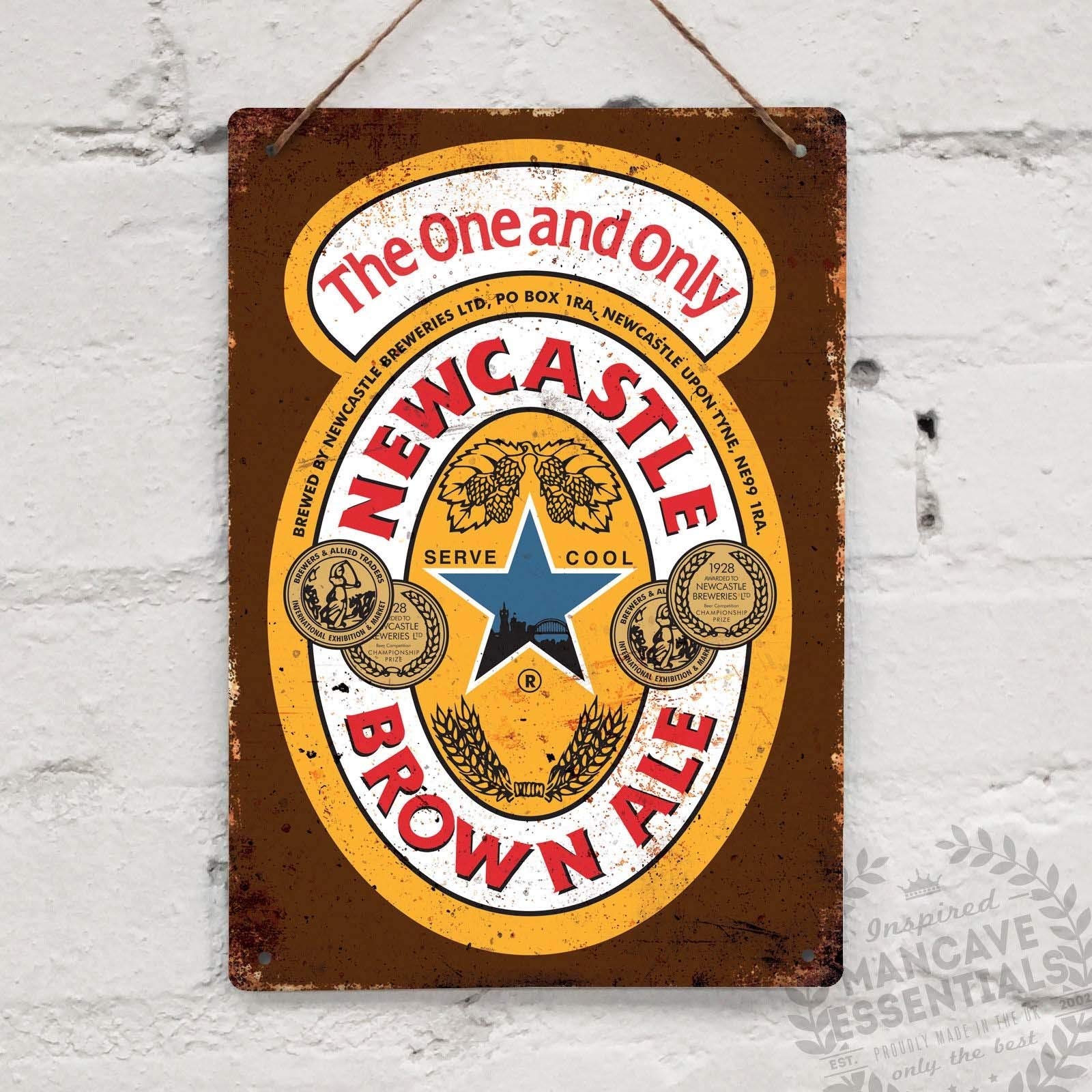 Biopracess Metalpostera48467 Newcastle Brown Ale Drink Vintage Tin Sign Metal Decor Metal Sign Wall Metal Tin Sign 8X12 Inches