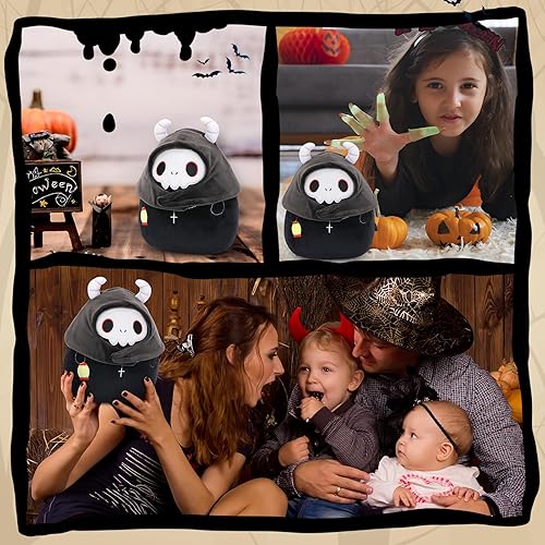 Miniatura 5 de Plague Doctor - Animales de peluche de Halloween de 9 pulgadas con farol, peluches geniales de médico de la peste de Navidad, juguetes de peluche de