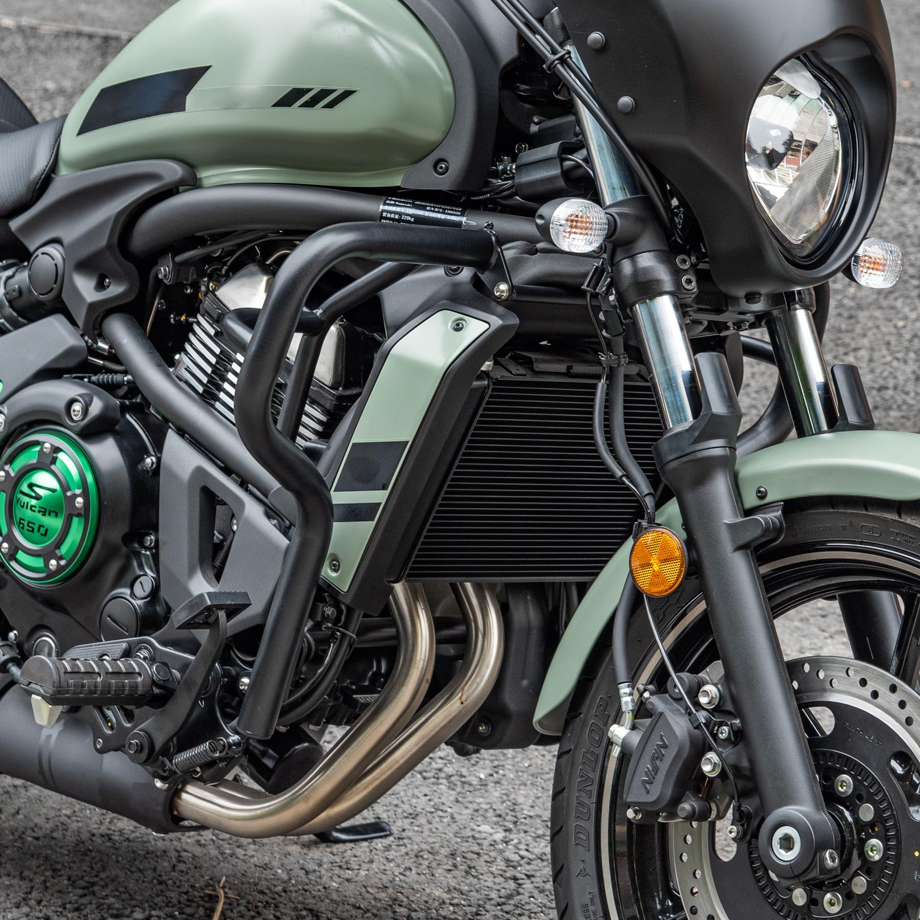 Sturzbügel Motorschutz für Vulcan S 650 VN650 2015-2024 2025 2026 Sturzschutz Stoßfänger Seitenrahmen Fallschutz, Schwarz