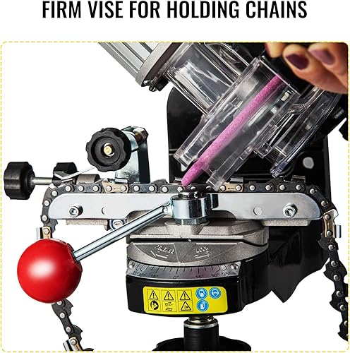 Miniatura 5 de VEVOR Afilador eléctrico de motosierra de 230 W, amoladora de cadena de 3000 RPM, amoladora de cadena de sierra con muelas abrasivas de 18 y 316
