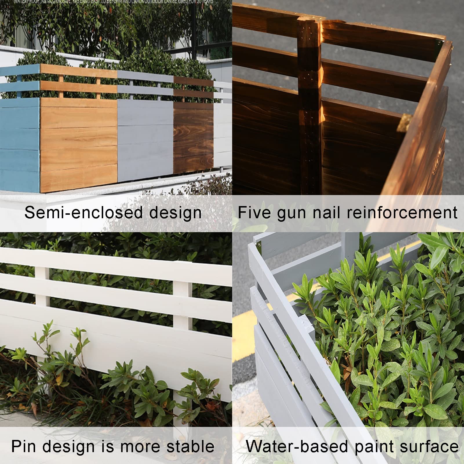 Cerca Jardín Moderna Valla De Madera De Avellana En Rollo - Estilo Moderno Con Listones - Perfecta Para Jardín, Cercas Y Decoración Valla BooGardi Sin Tratar