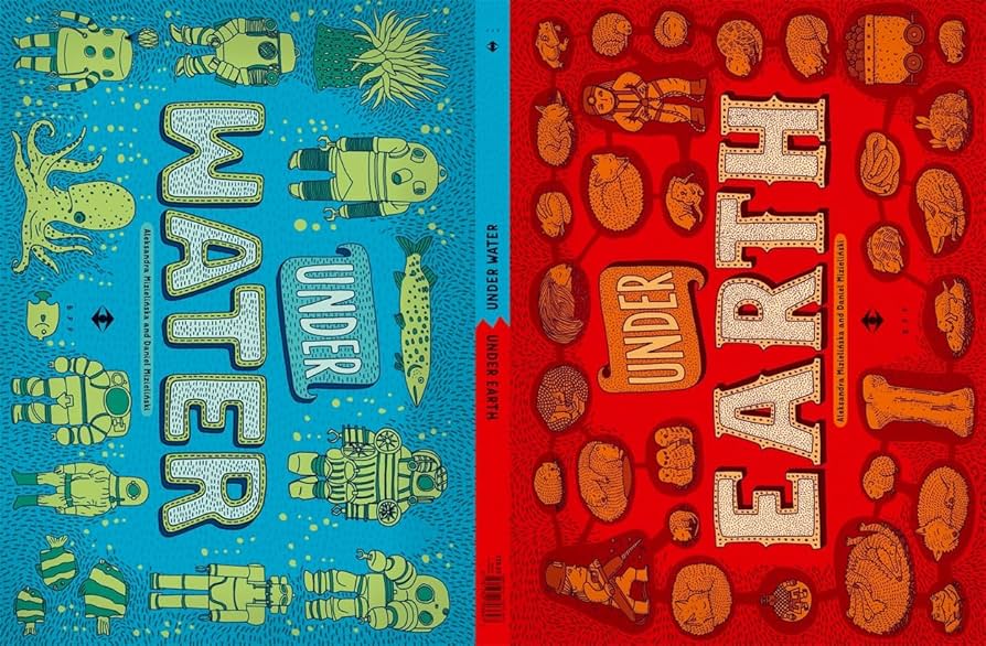 2冊セット★マップス　愛蔵版　UNDER EARTH　UNDER WATER Under Earth / Under Water (Pod wodą / Pod ziemią