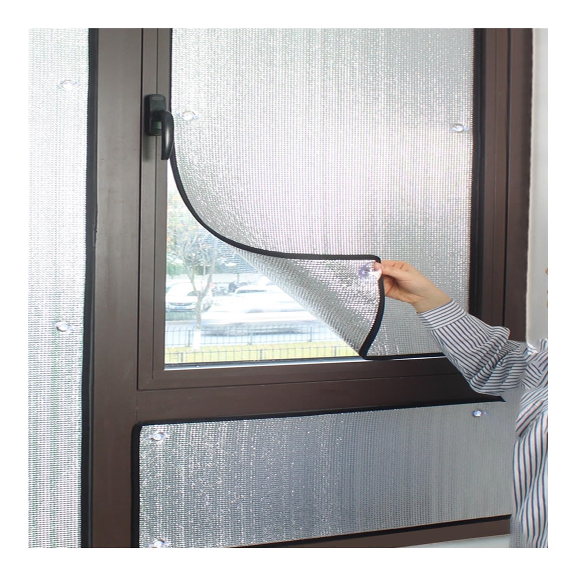 Film isolant fenetre thermique anti-UV 100x160cm à bord noir