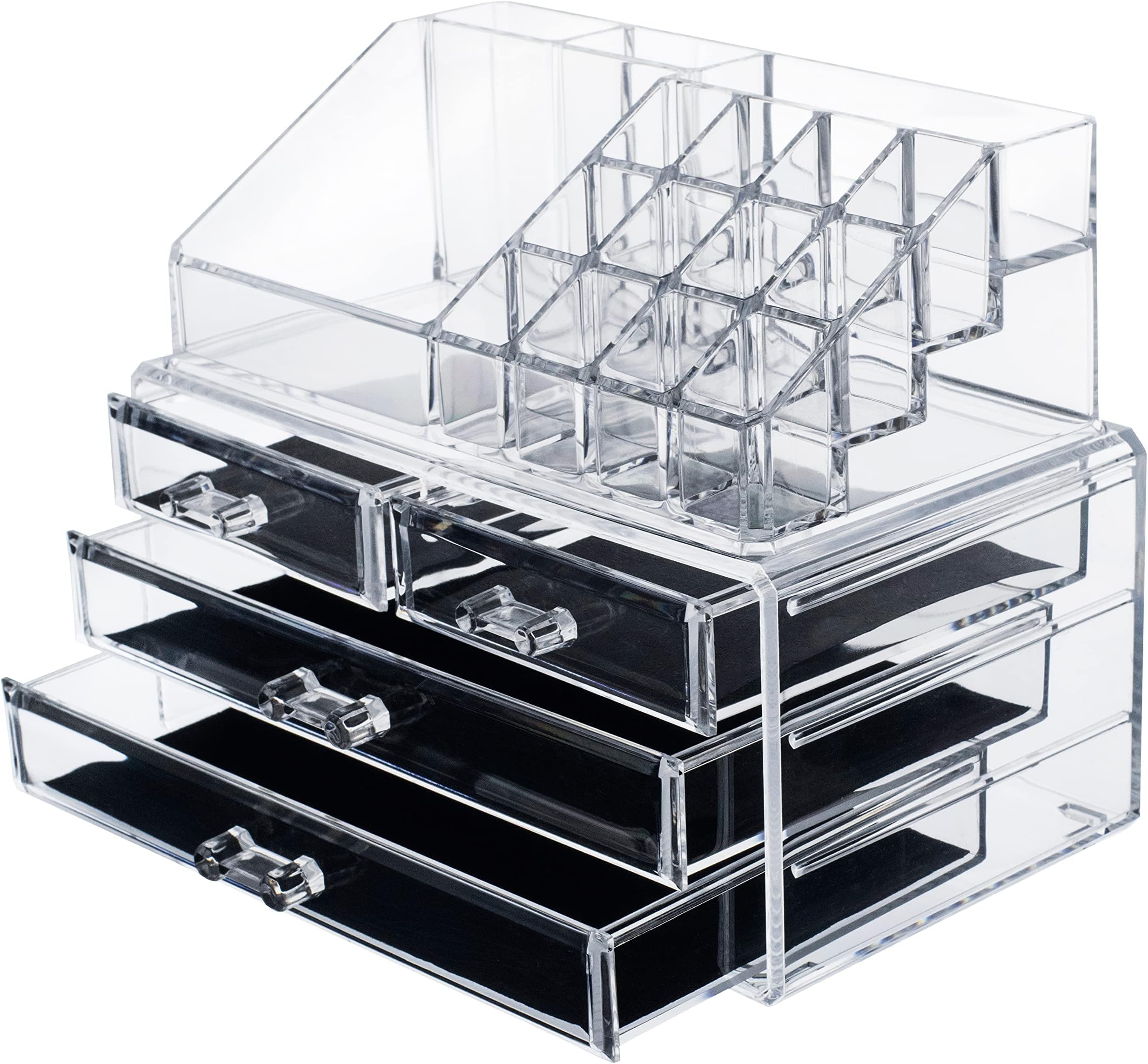 Cosmetic Organiser Drawers Case Acrylic Clear Makeup Box Acrylic