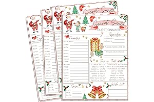 25 Pcs Secret Santa Wish List Cards