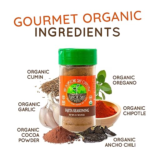 Miniatura 6 de Flavor Seed Did Someone Say Chipotle - Condimento orgánico para fajita, apto para carnívoros y cetogénicos, ideal para chile, carne de res, pollo,